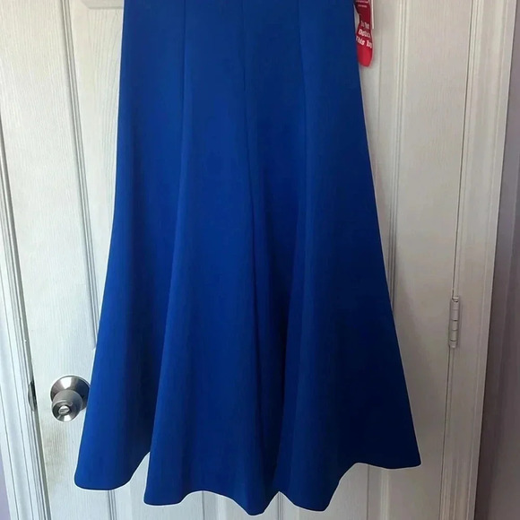 Calvin Klein Scuba Flare Royal Blue Dress Size 4 - Picture 6 of 10